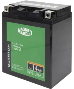 Magneti marelli batteria moto e scooter 14ah 12v 185a tecnologia agm sigillata polo positivo destro